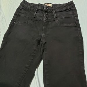 High waisted black skinny jeans